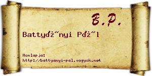 Battyányi Pál névjegykártya