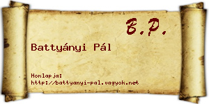 Battyányi Pál névjegykártya