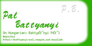 pal battyanyi business card